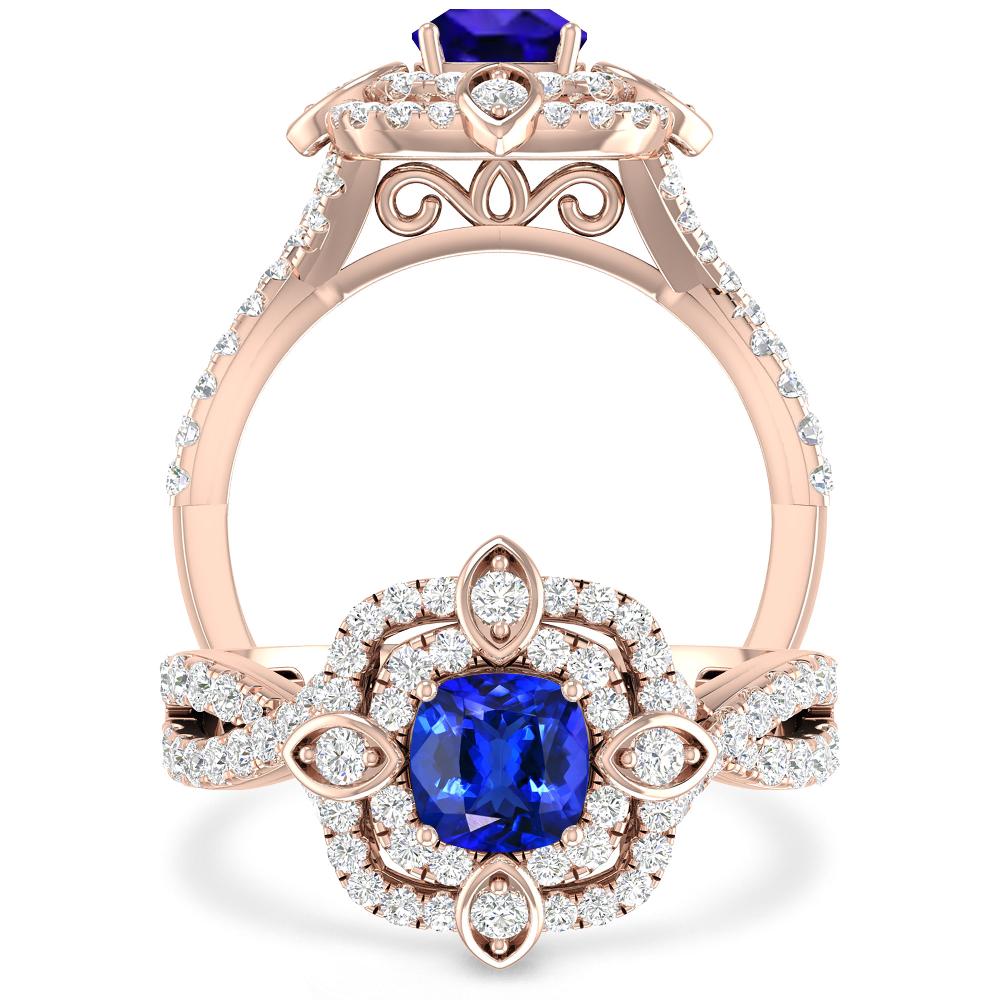 Rose Gold - Tanzanite