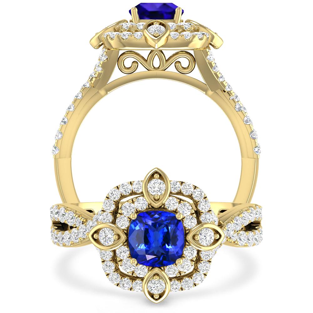 Yellow Gold - Tanzanite