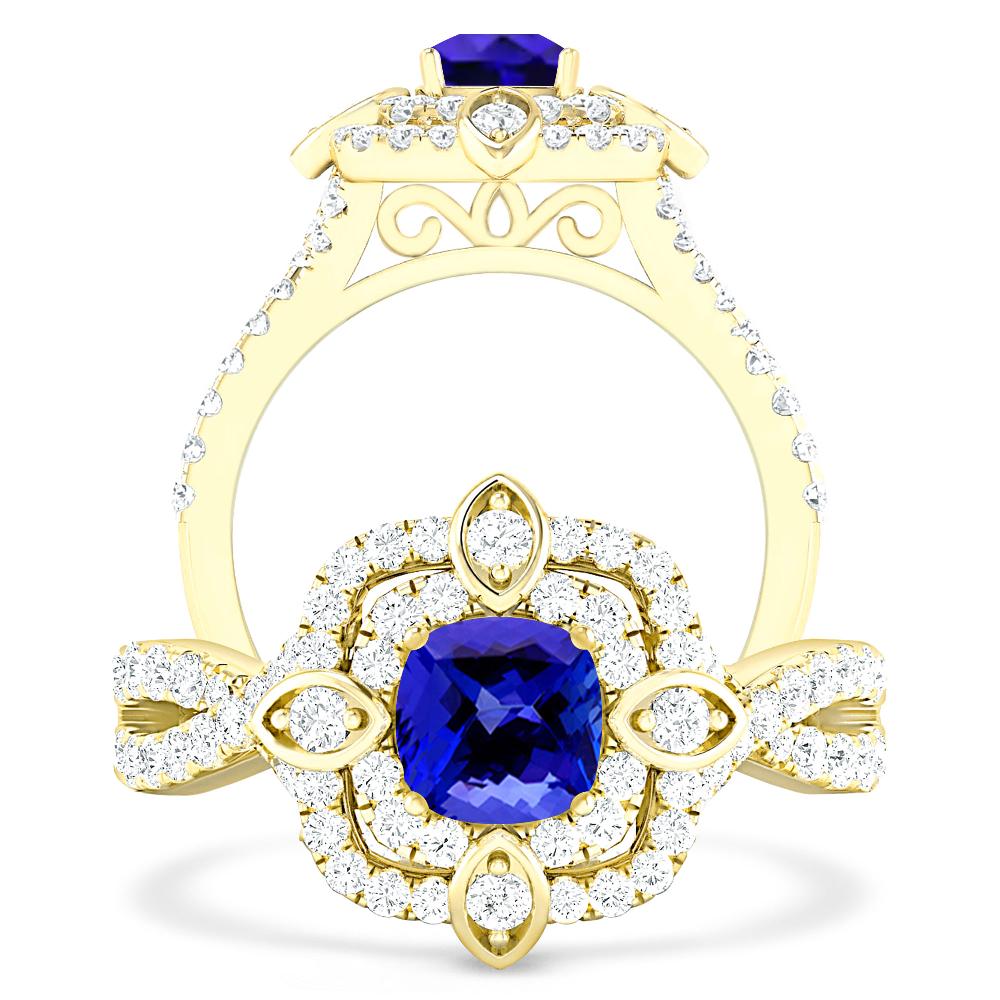 Yellow Gold - Tanzanite