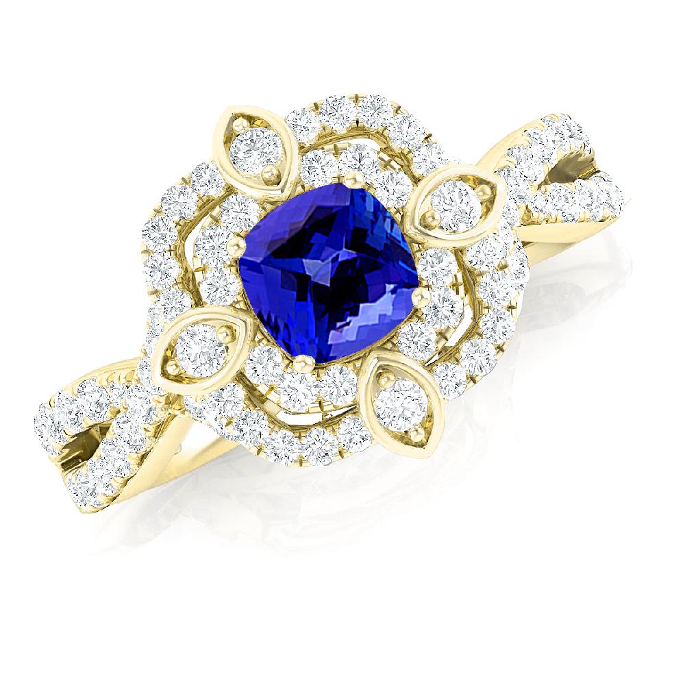 Yellow Gold - Tanzanite