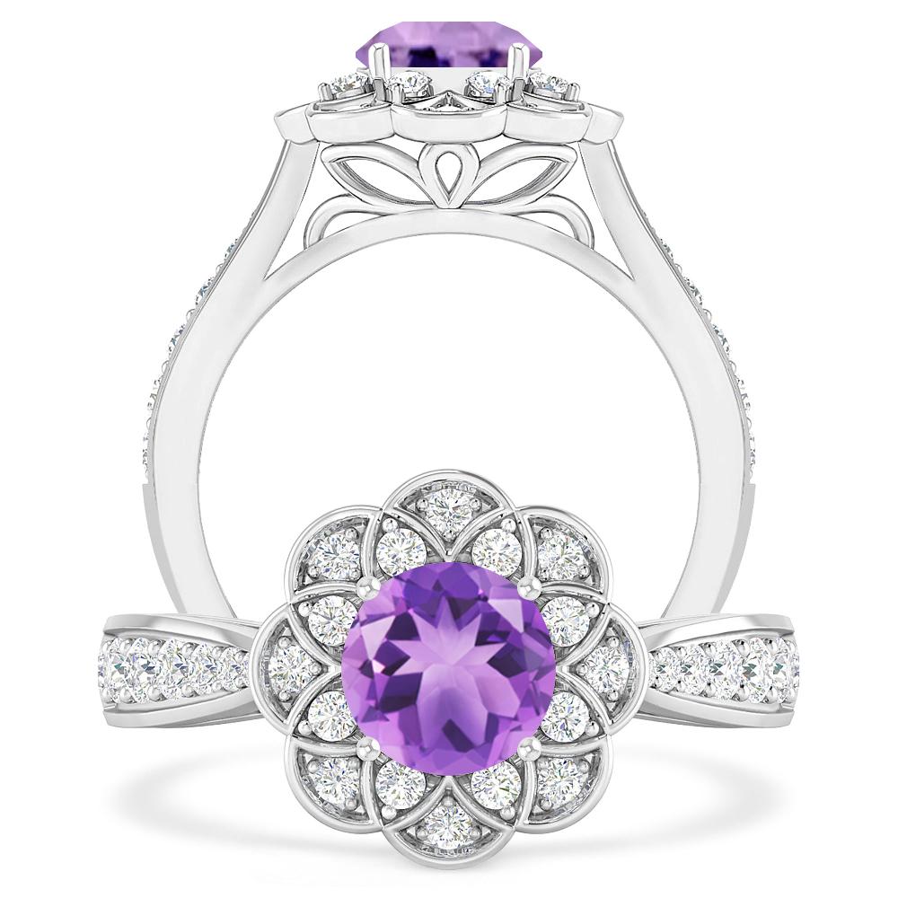 White Gold - Amethyst