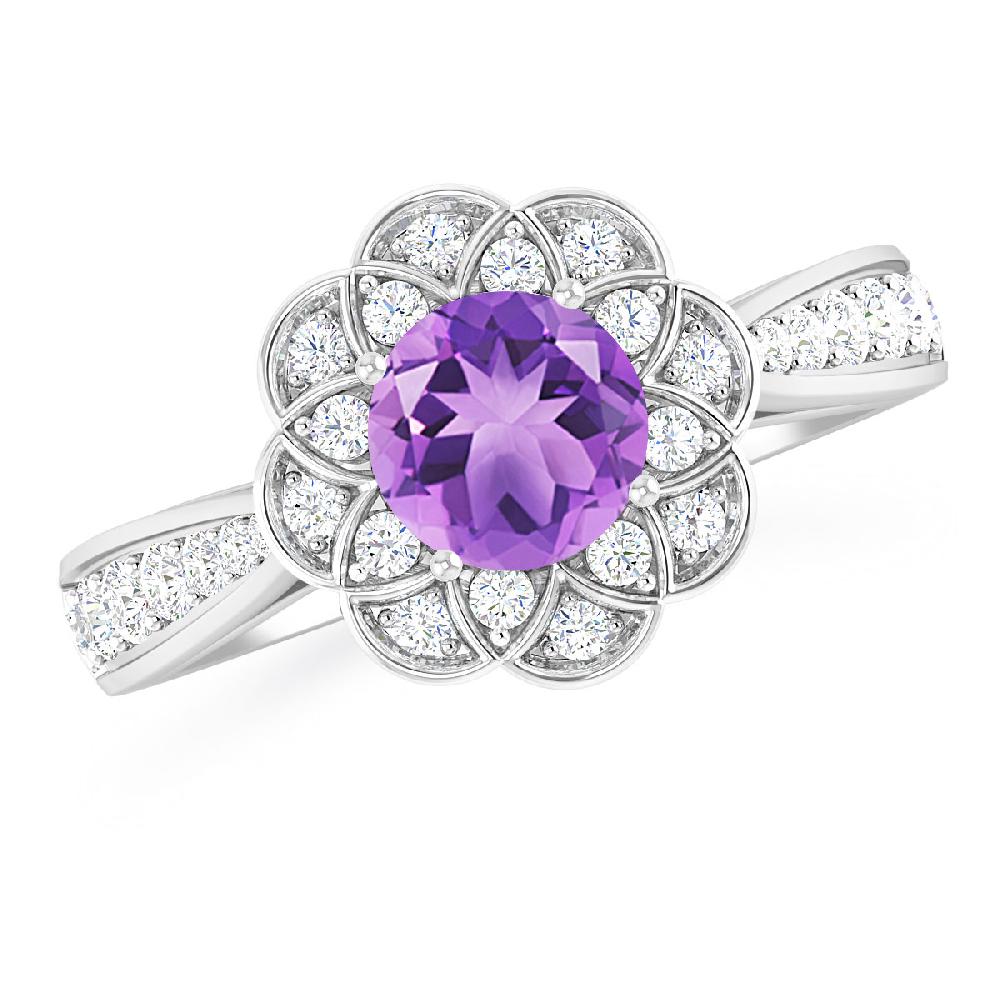 White Gold - Amethyst