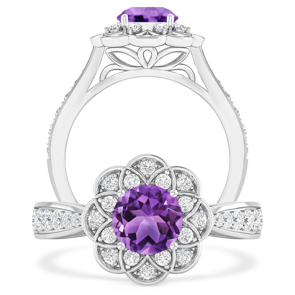 White Gold - Amethyst