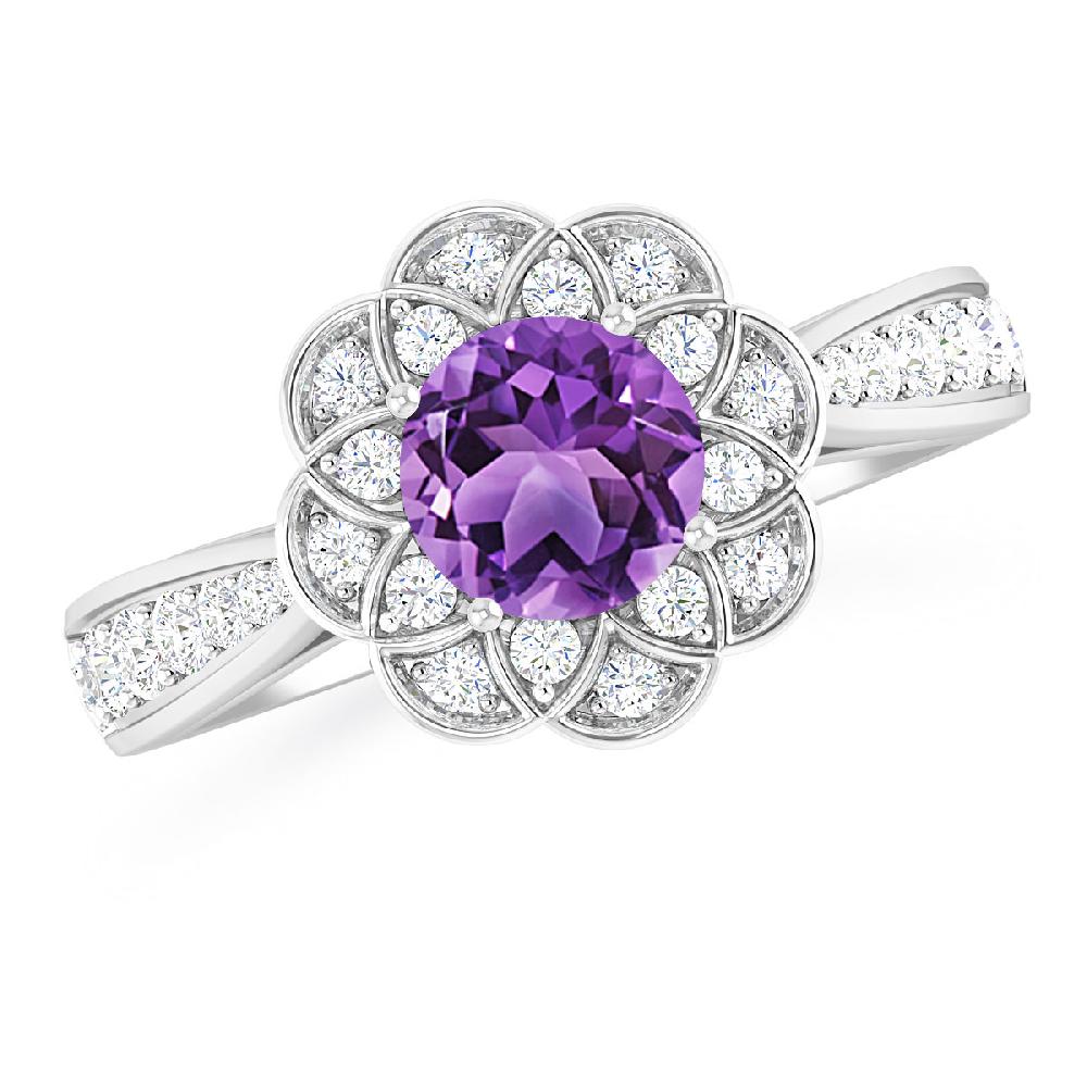 White Gold - Amethyst