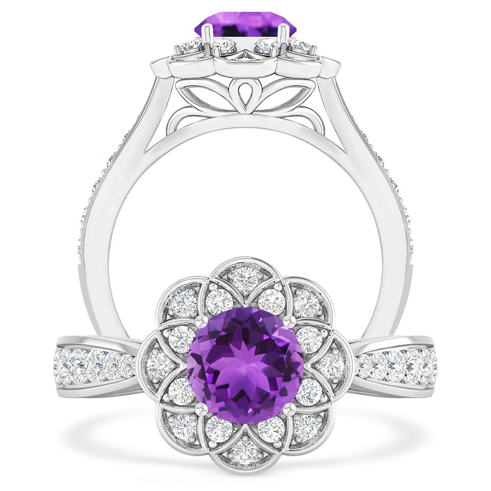 White Gold - Amethyst