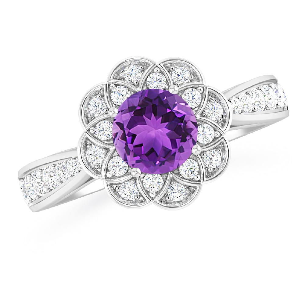 White Gold - Amethyst