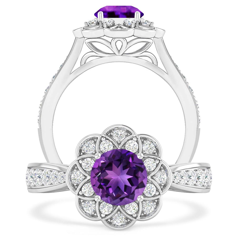 White Gold - Amethyst