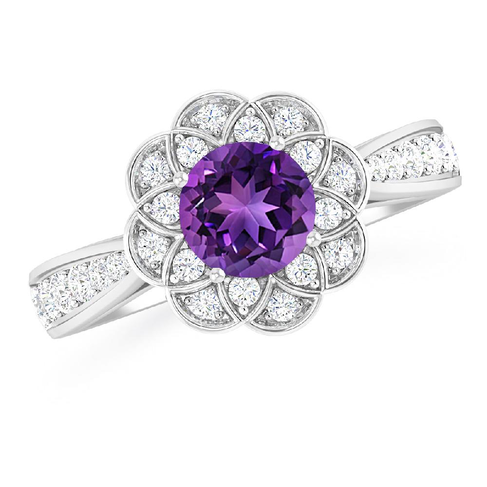 White Gold - Amethyst