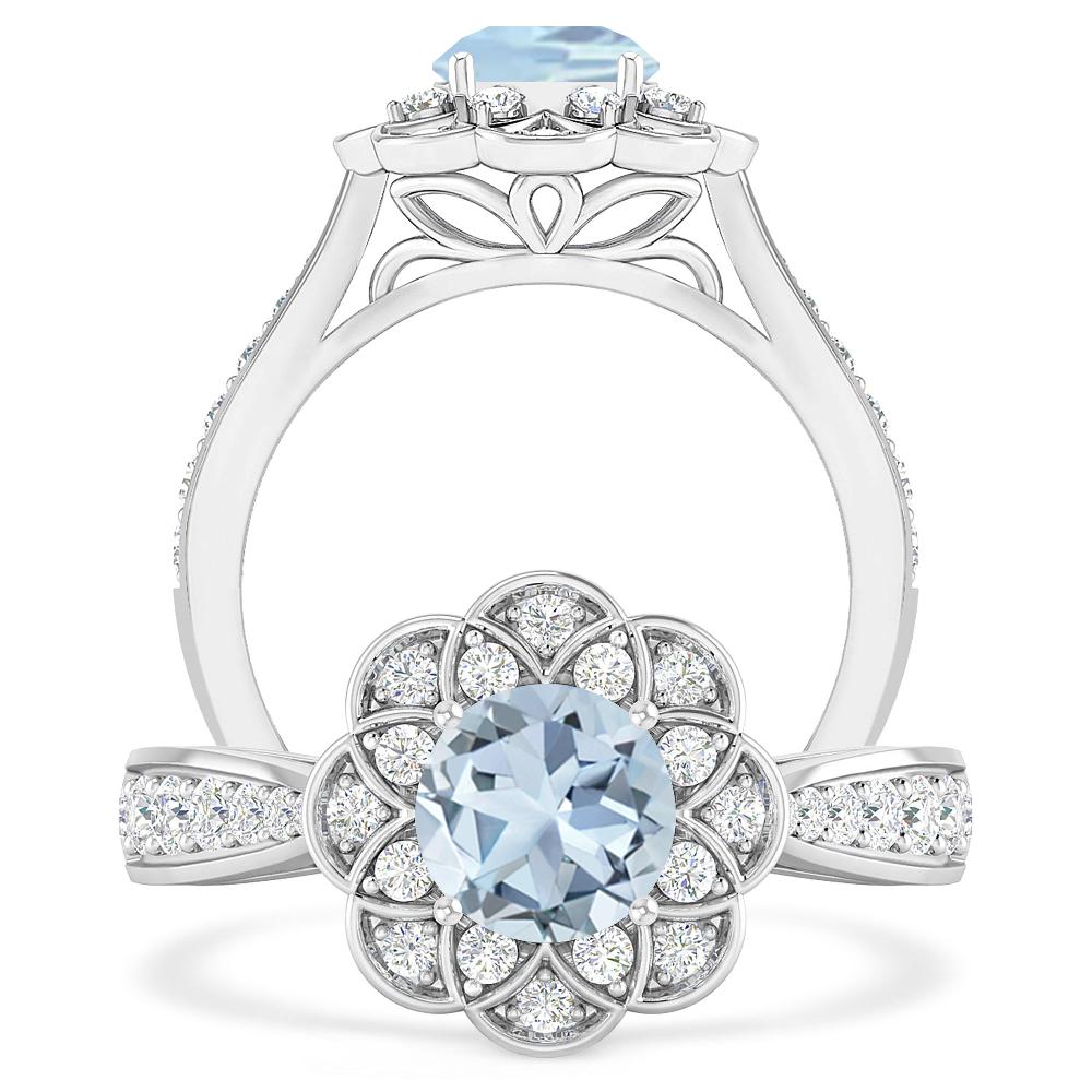 White Gold - Aquamarine