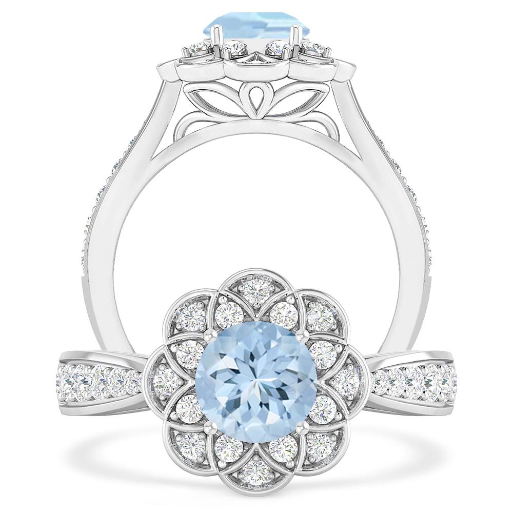 White Gold - Aquamarine