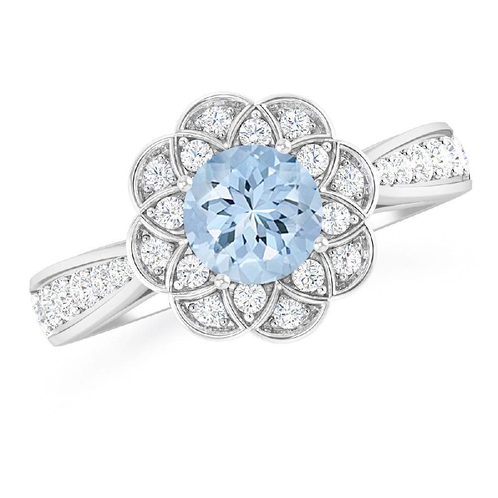 White Gold - Aquamarine