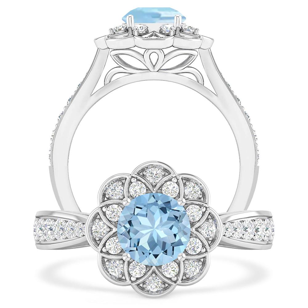 White Gold - Aquamarine