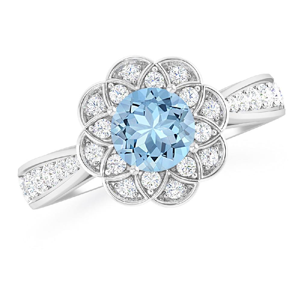 White Gold - Aquamarine