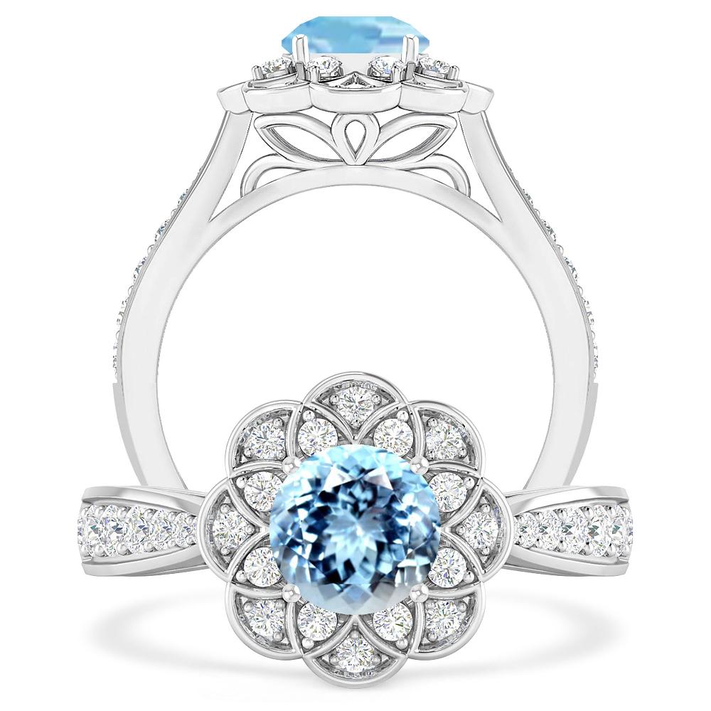 White Gold - Aquamarine