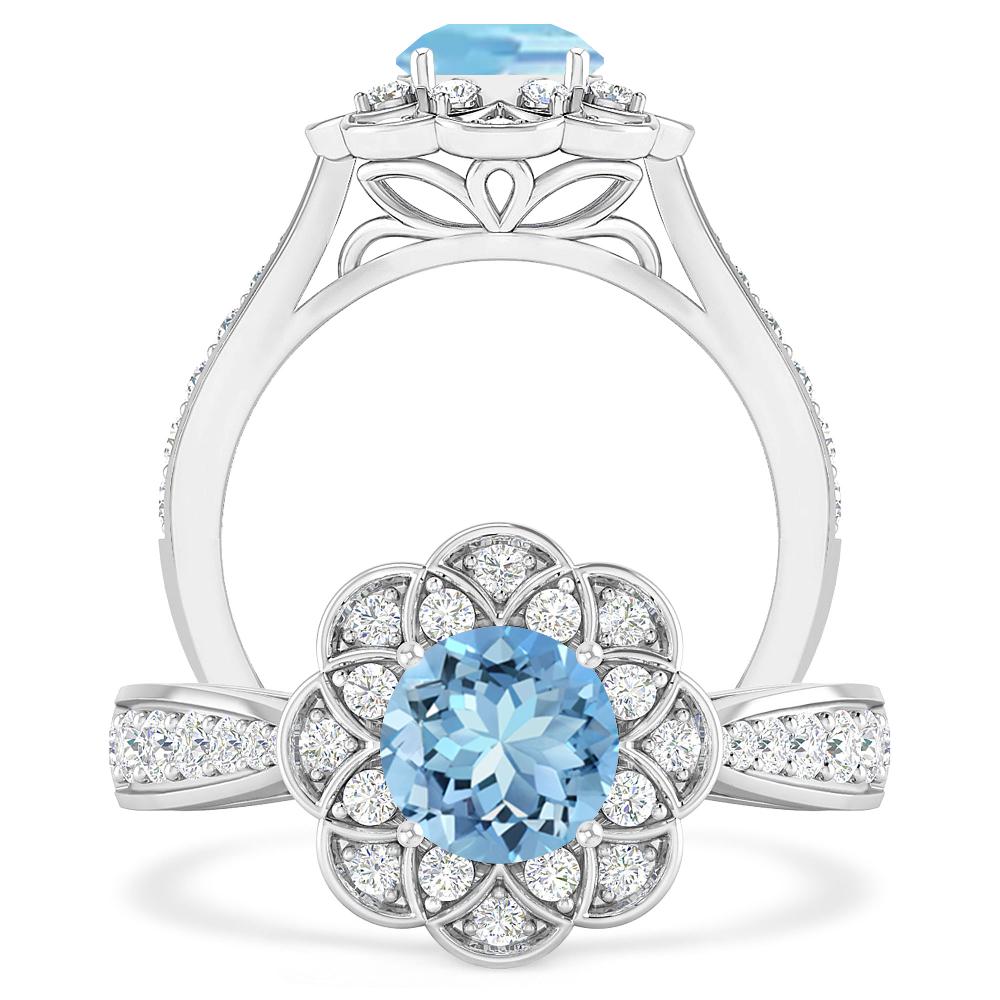 White Gold - Aquamarine