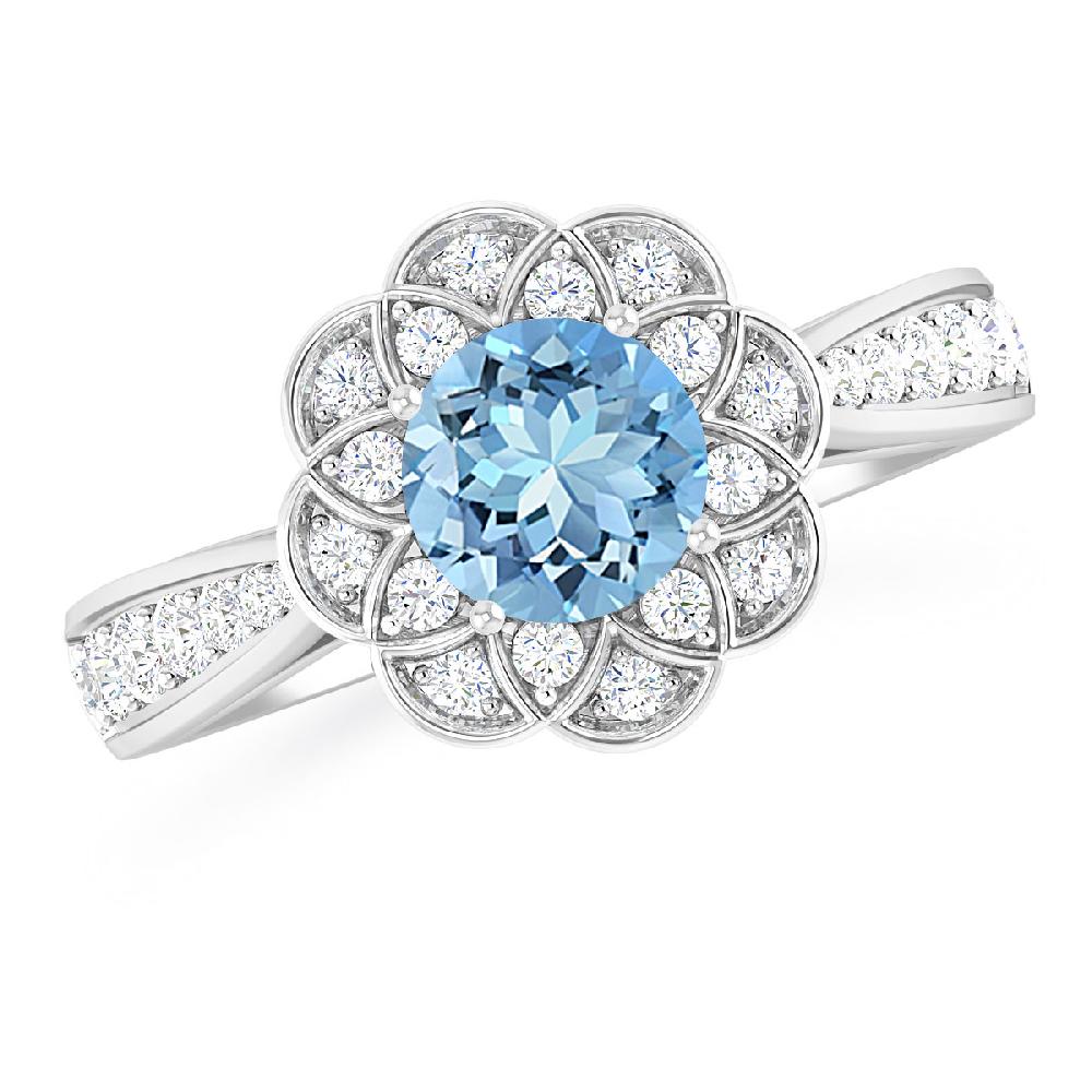 White Gold - Aquamarine