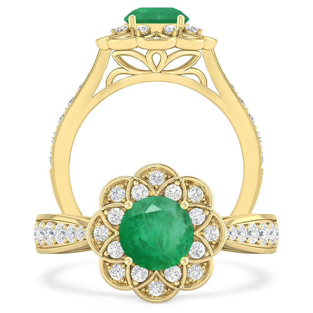 Yellow Gold - Emerald