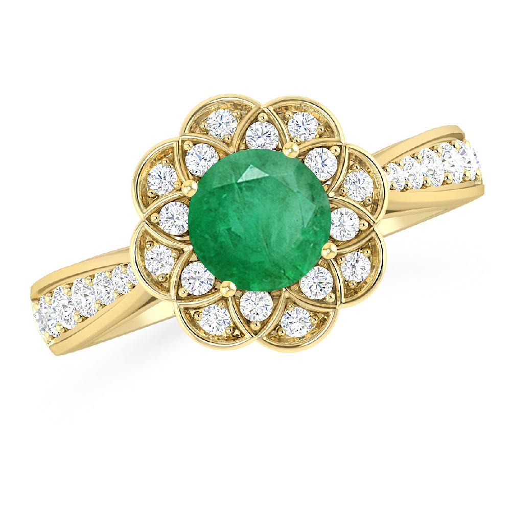 Yellow Gold - Emerald