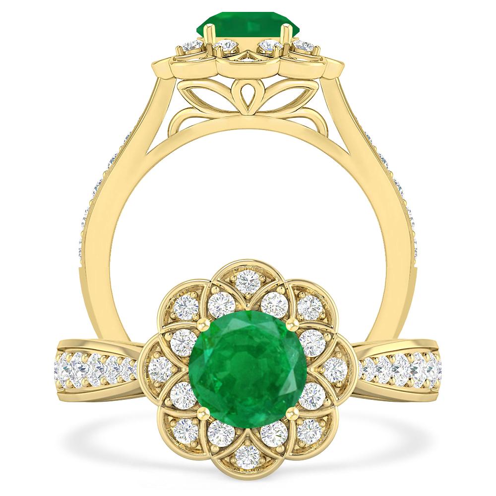 Yellow Gold - Emerald