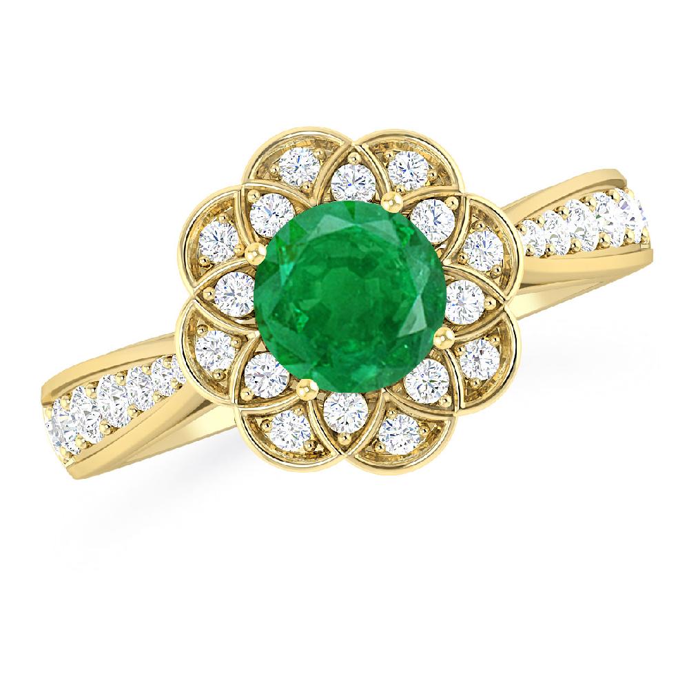 Yellow Gold - Emerald