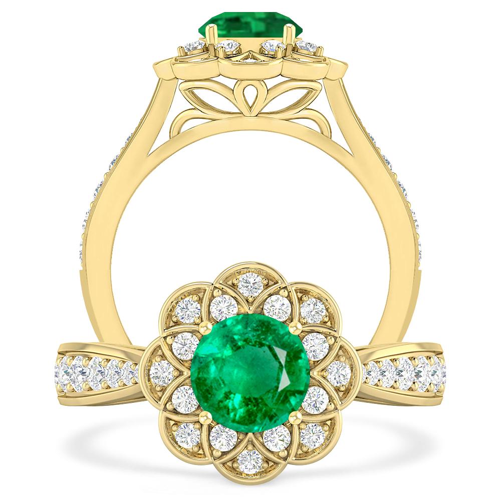 Yellow Gold - Emerald