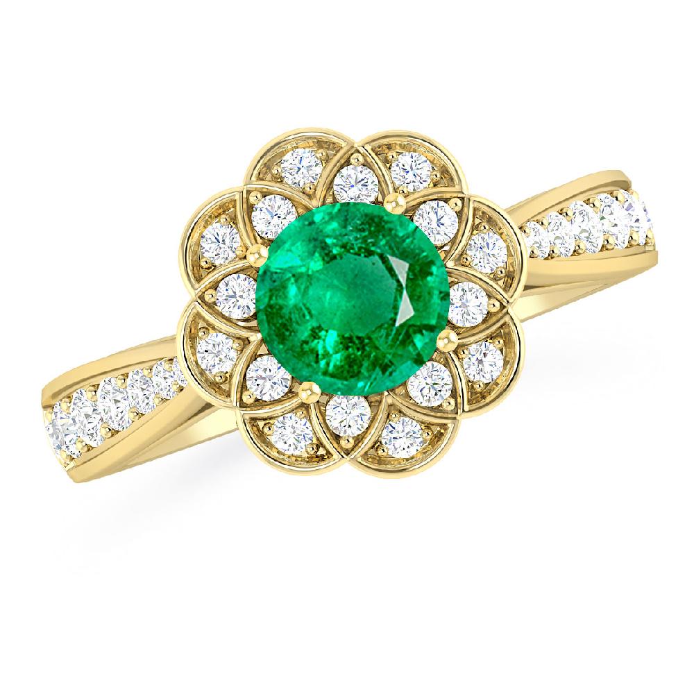 Yellow Gold - Emerald