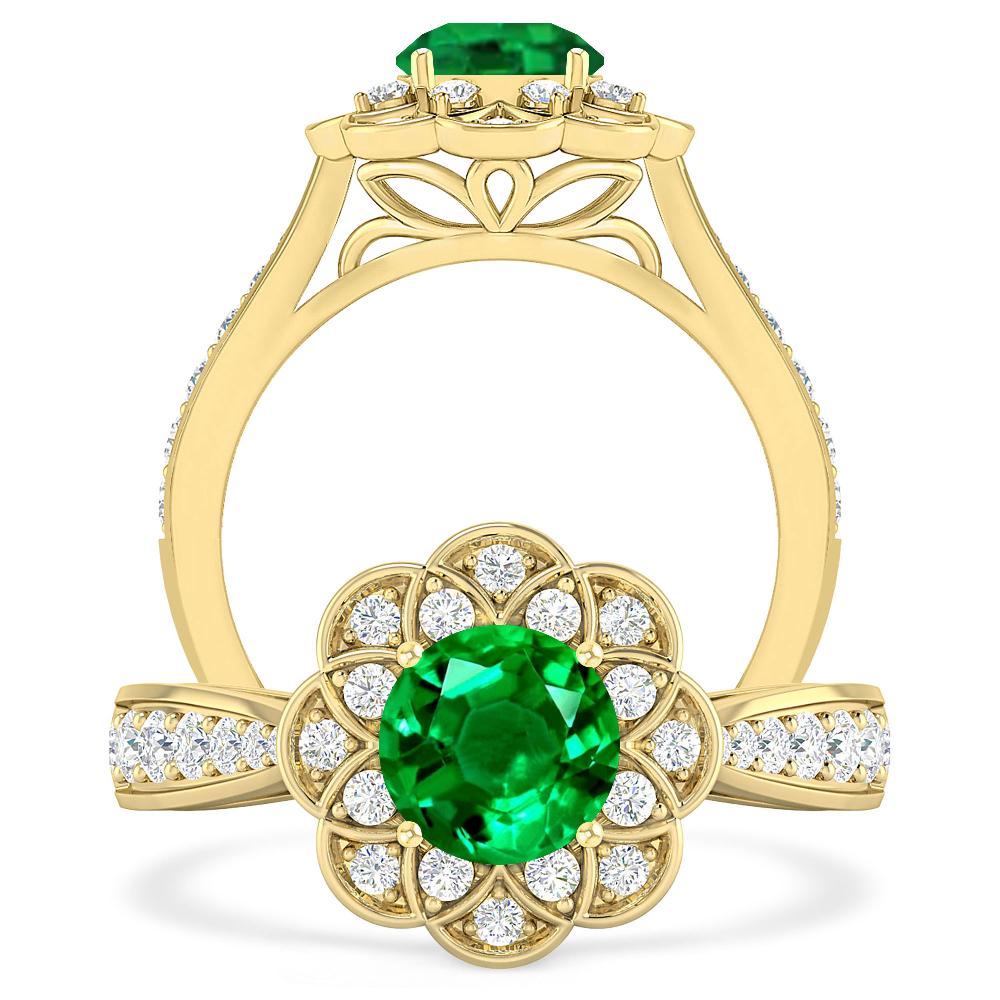 Yellow Gold - Emerald