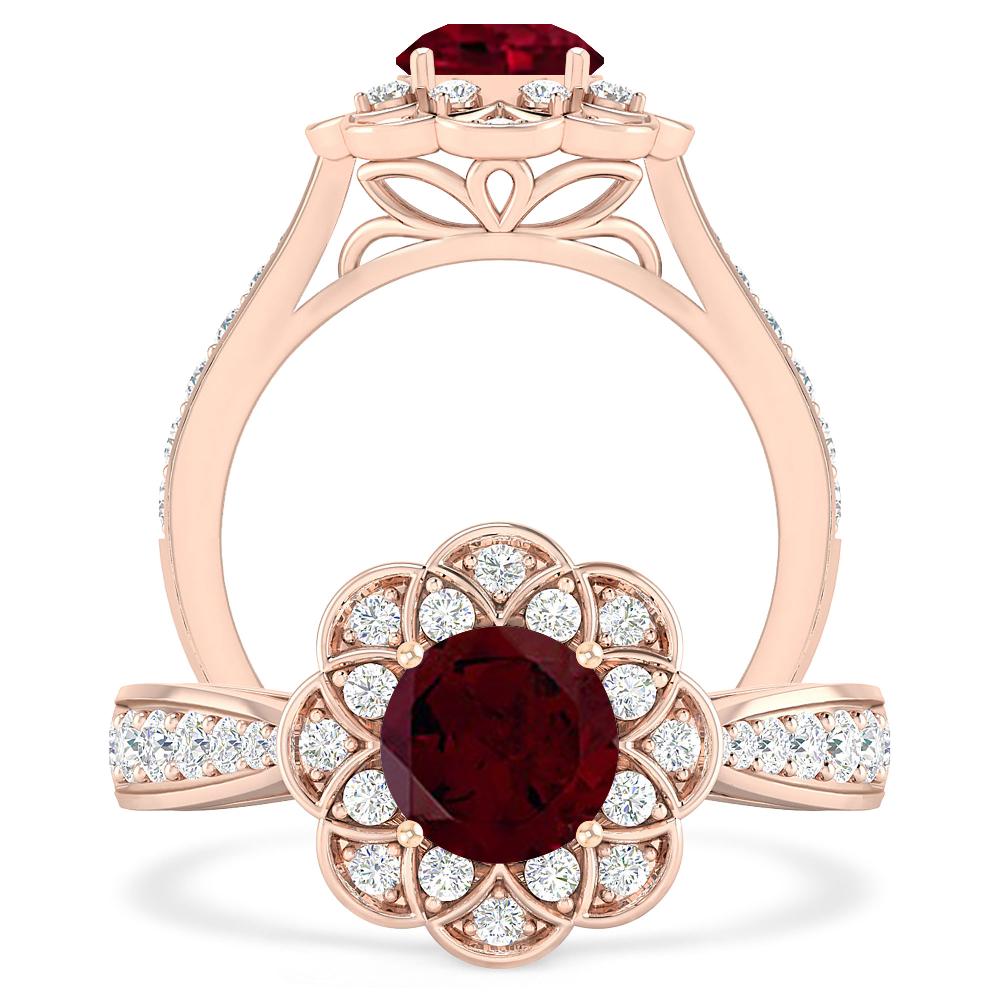 Rose Gold - Garnet