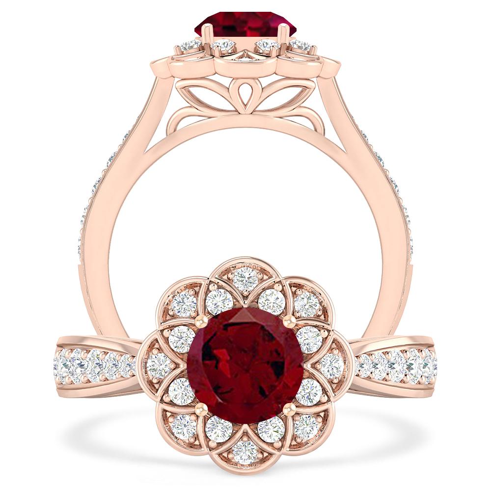 Rose Gold - Garnet