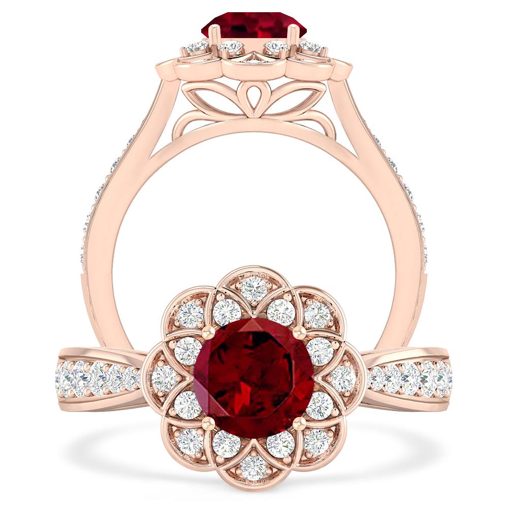 Rose Gold - Garnet