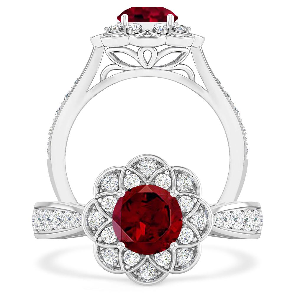 White Gold - Garnet