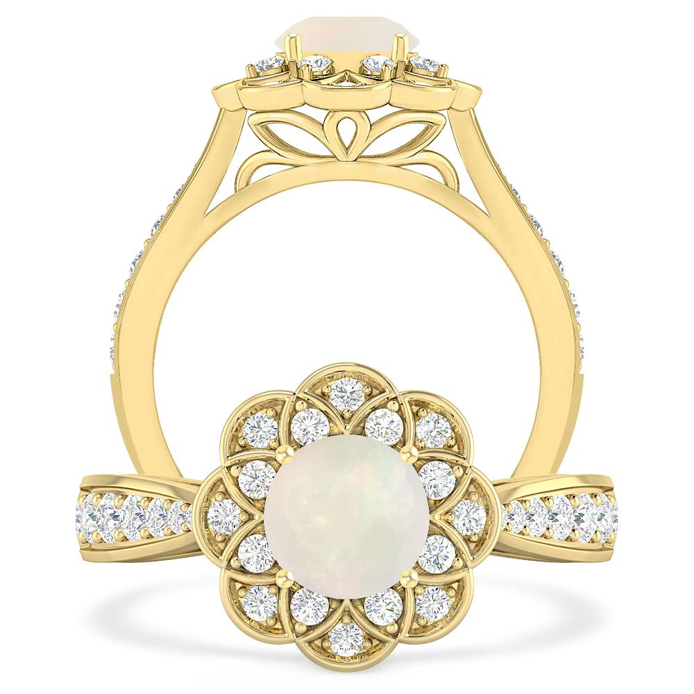 Yellow Gold - Opal