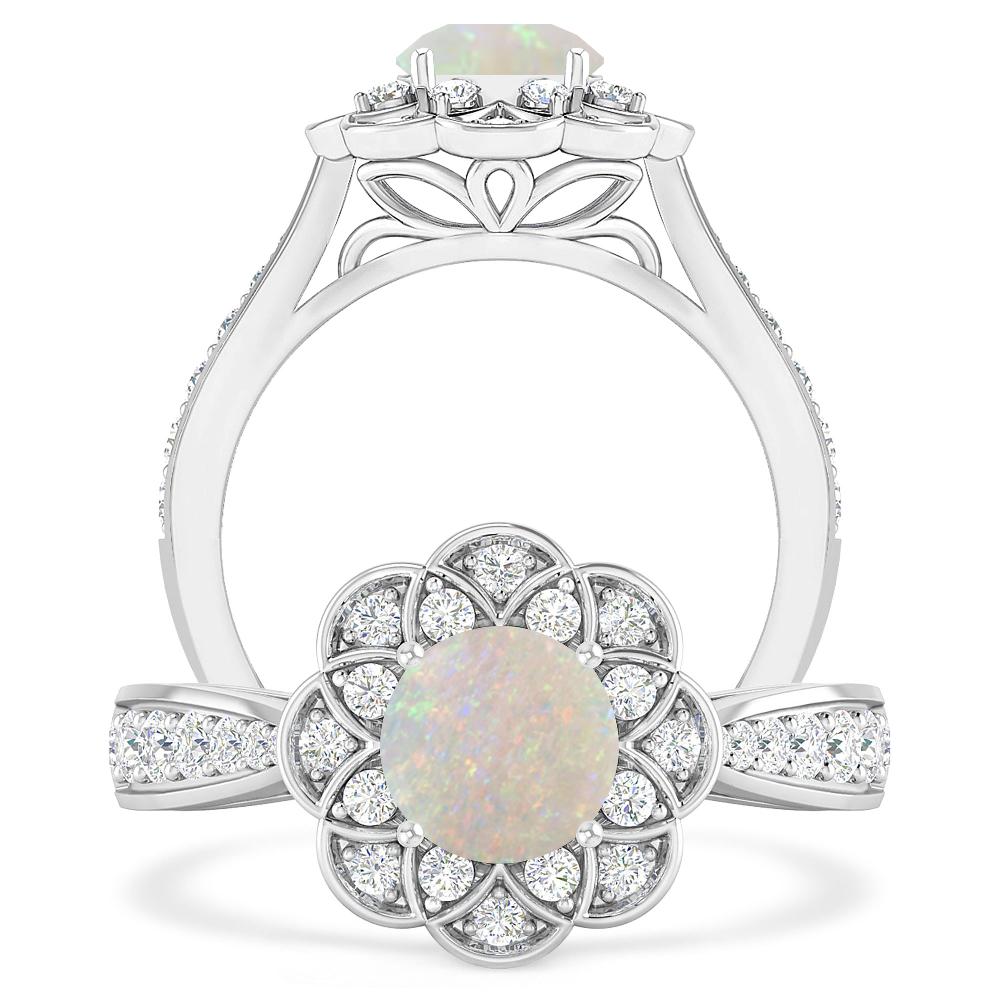 White Gold - Opal