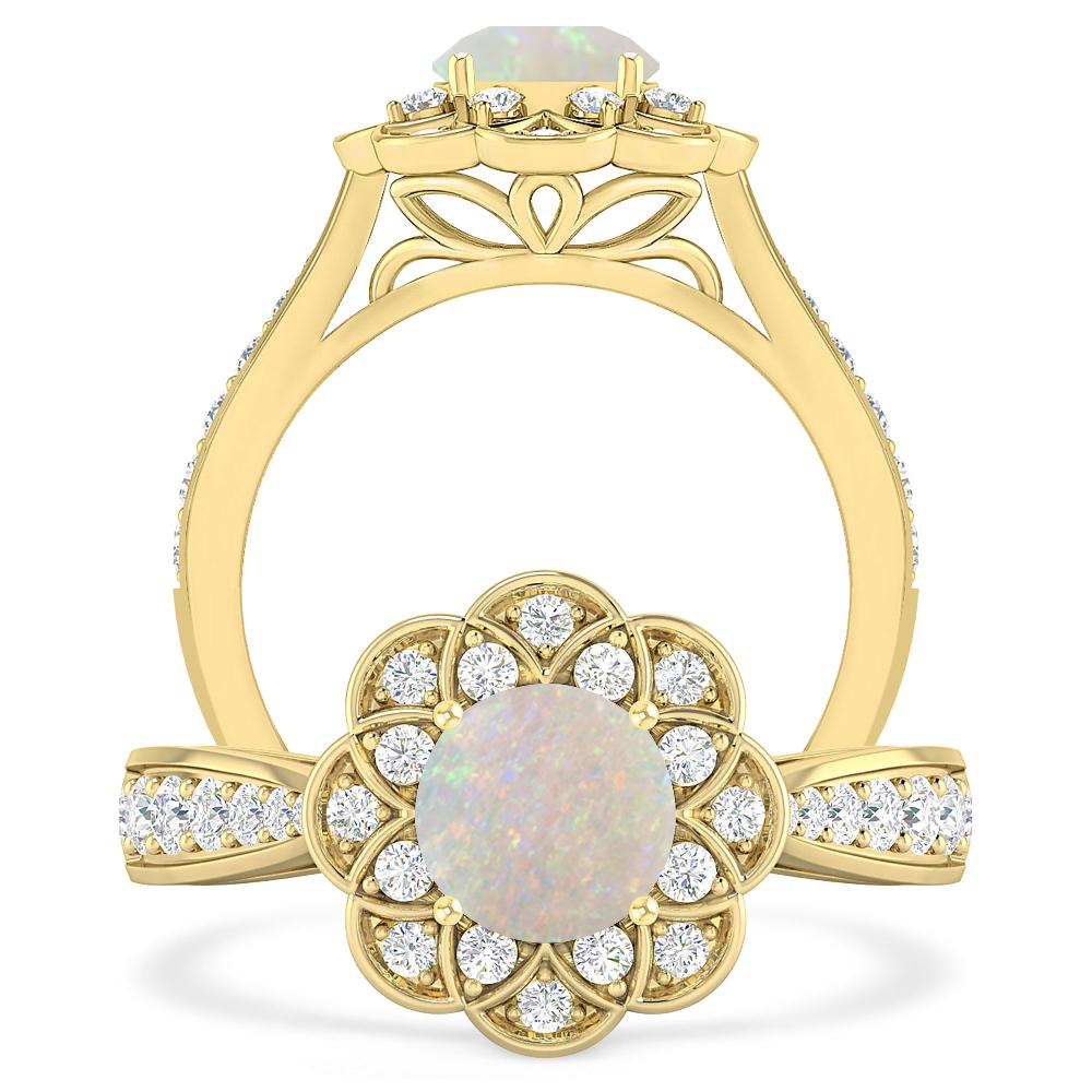 Yellow Gold - Opal