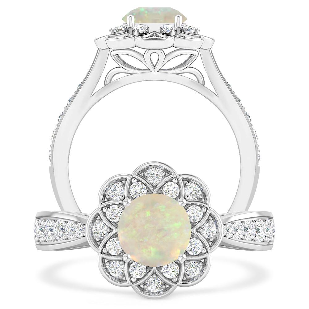 White Gold - Opal