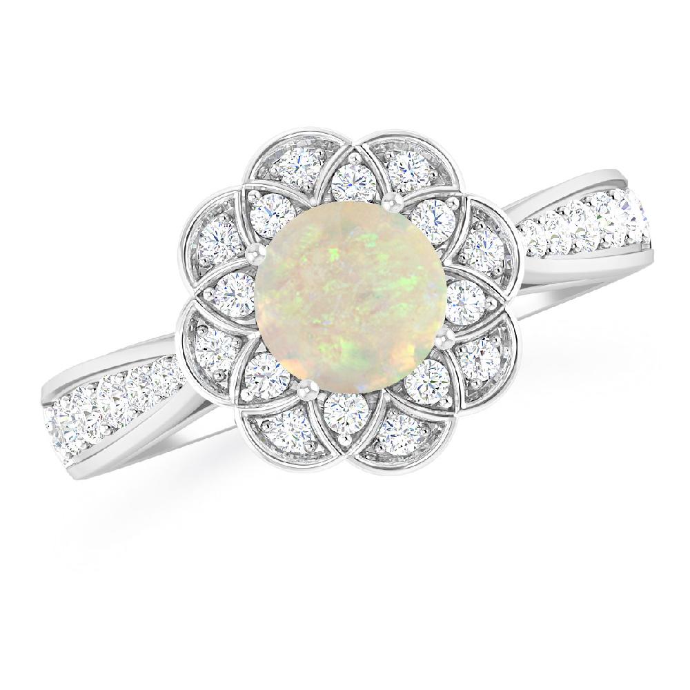 White Gold - Opal