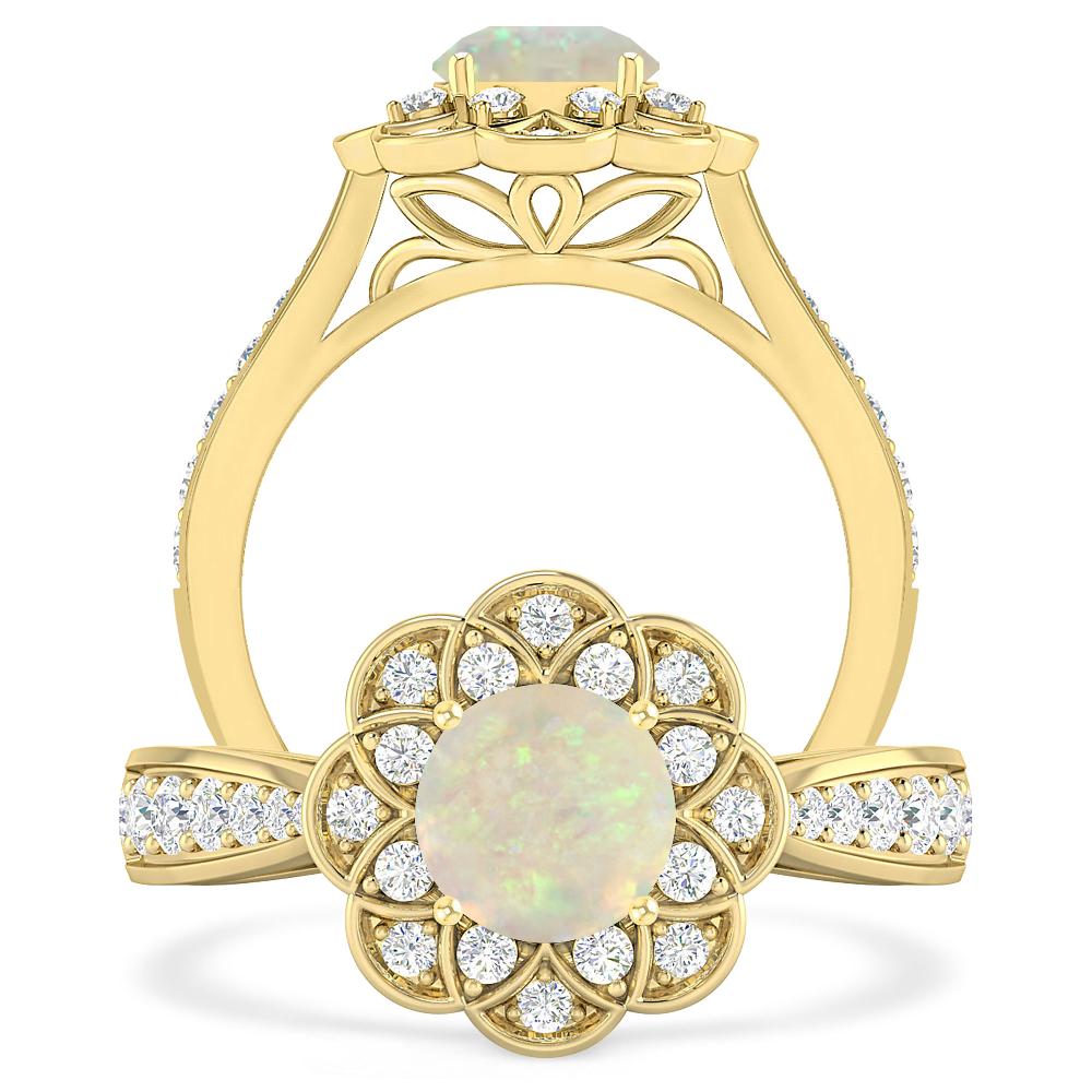 Yellow Gold - Opal