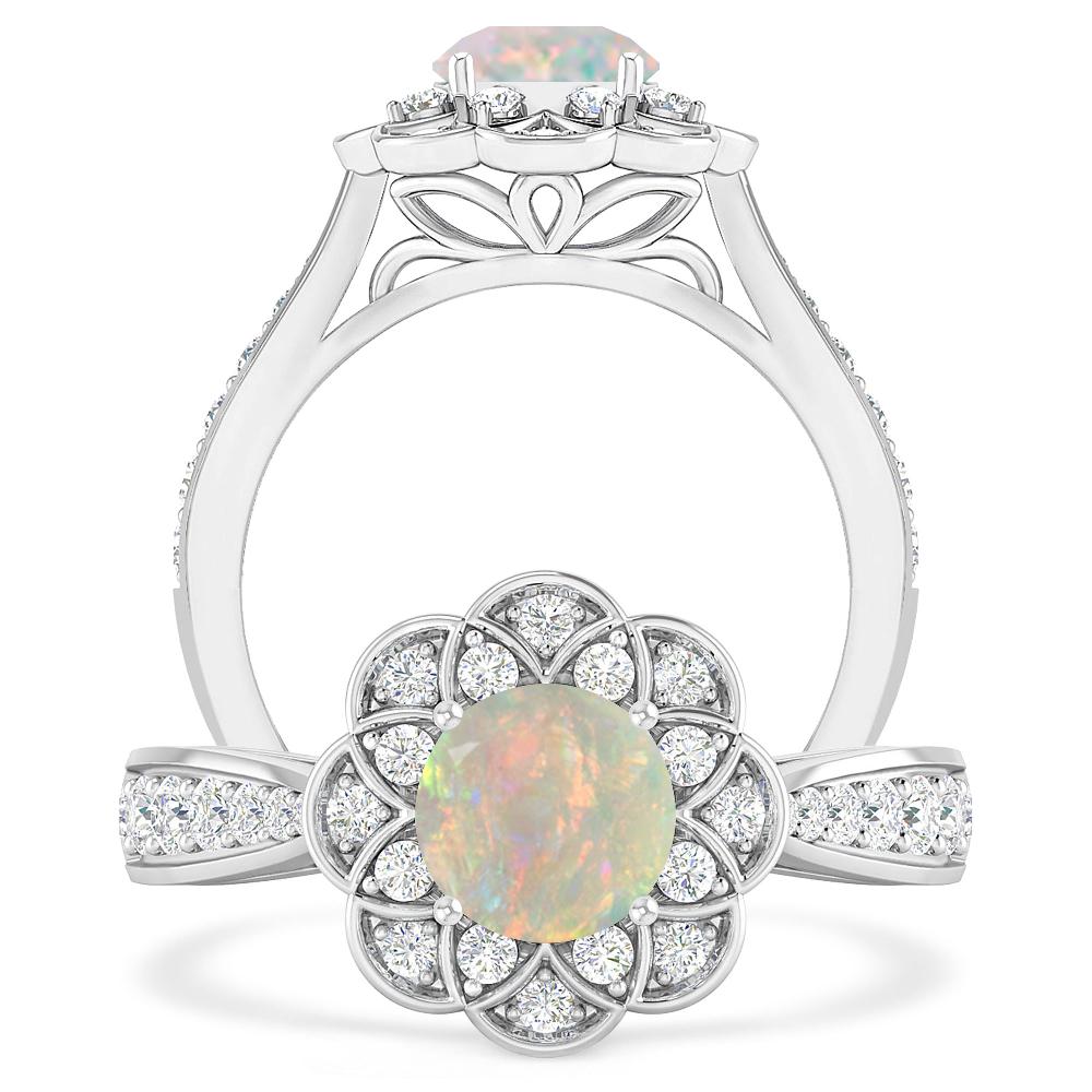 White Gold - Opal