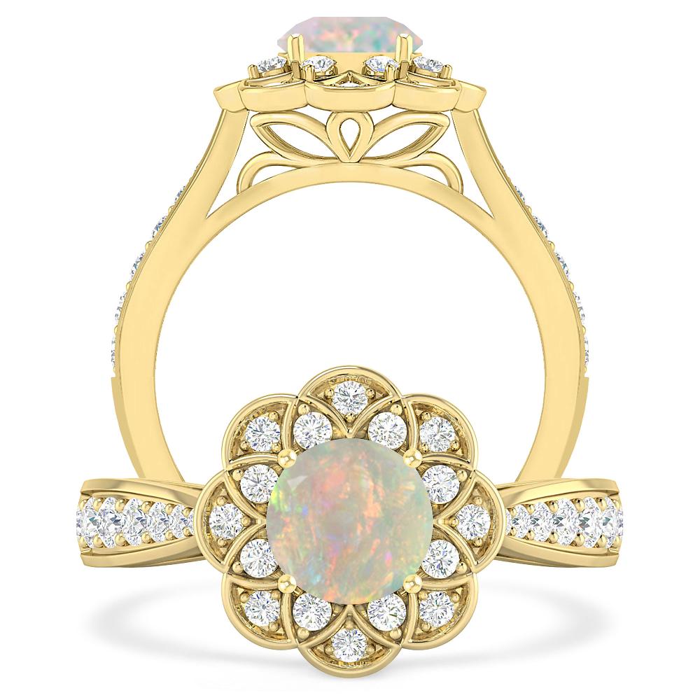 Yellow Gold - Opal