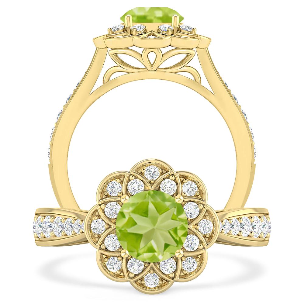 Yellow Gold - Peridot