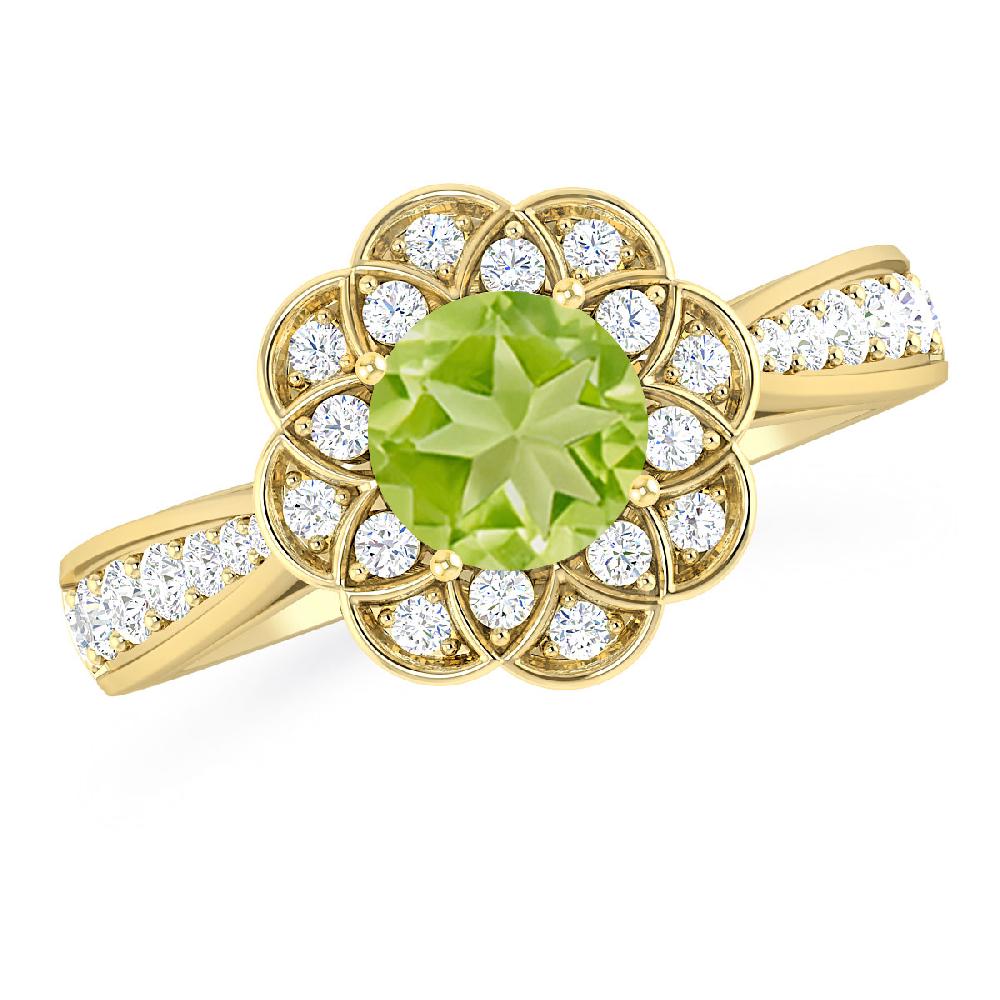 Yellow Gold - Peridot