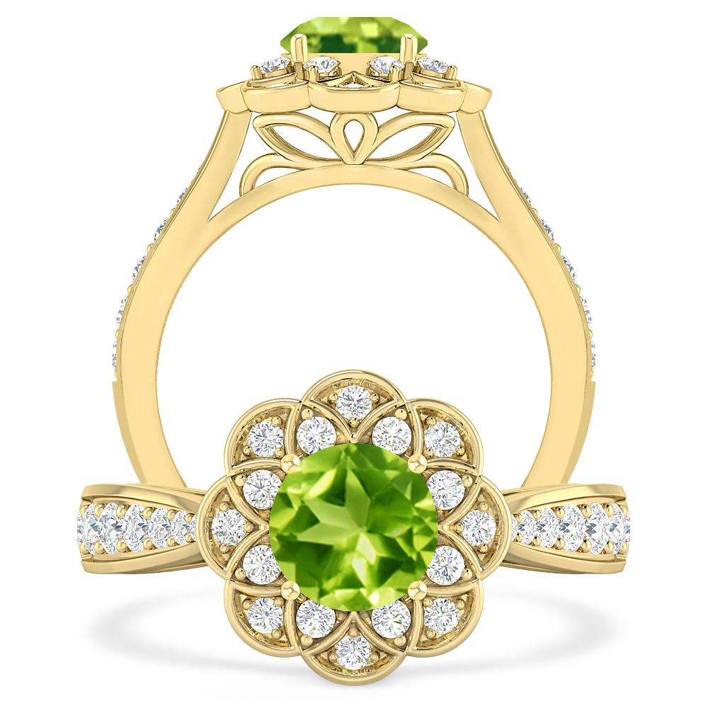 Yellow Gold - Peridot