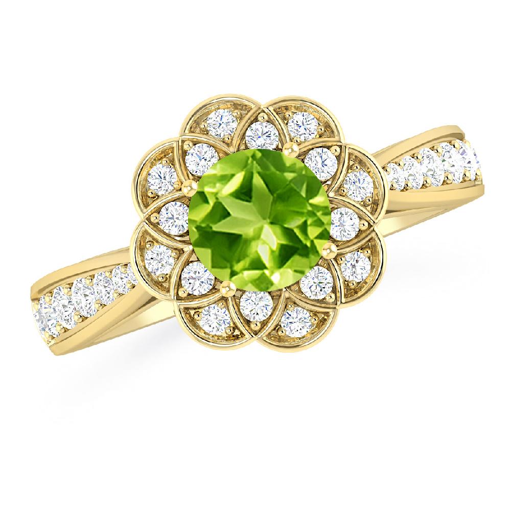 Yellow Gold - Peridot