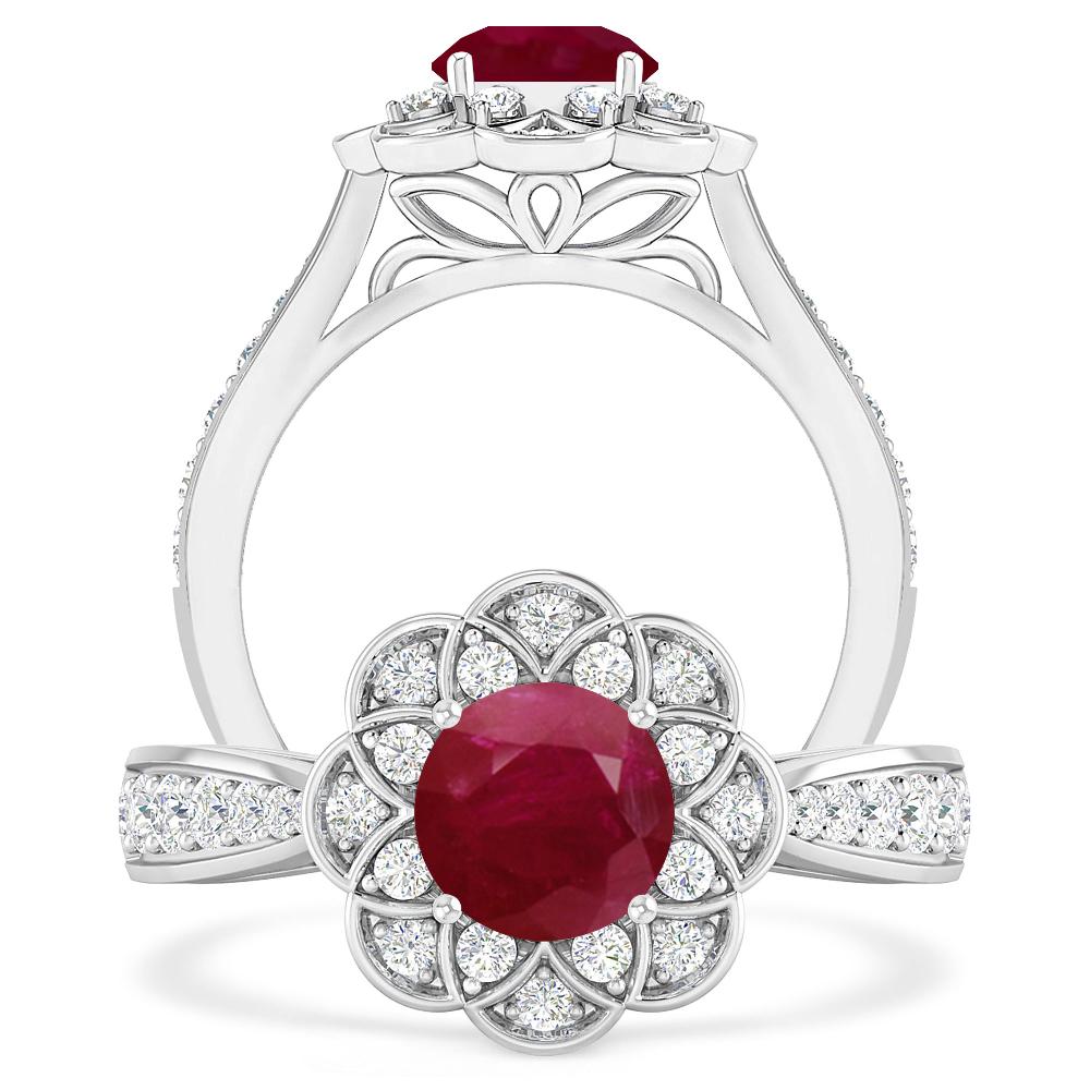 White Gold - Ruby