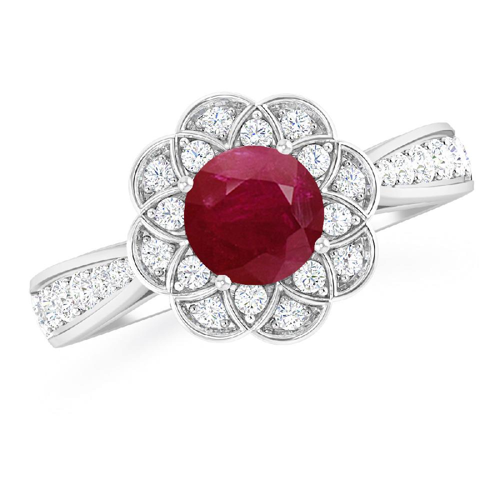 White Gold - Ruby