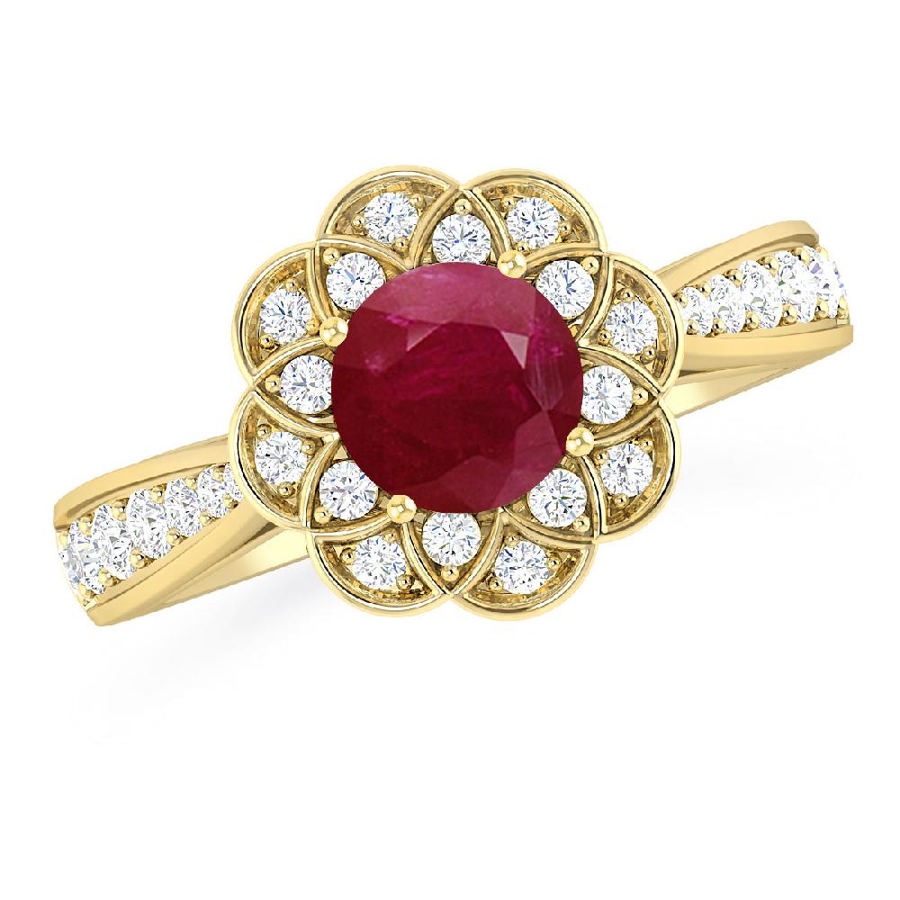 Yellow Gold - Ruby