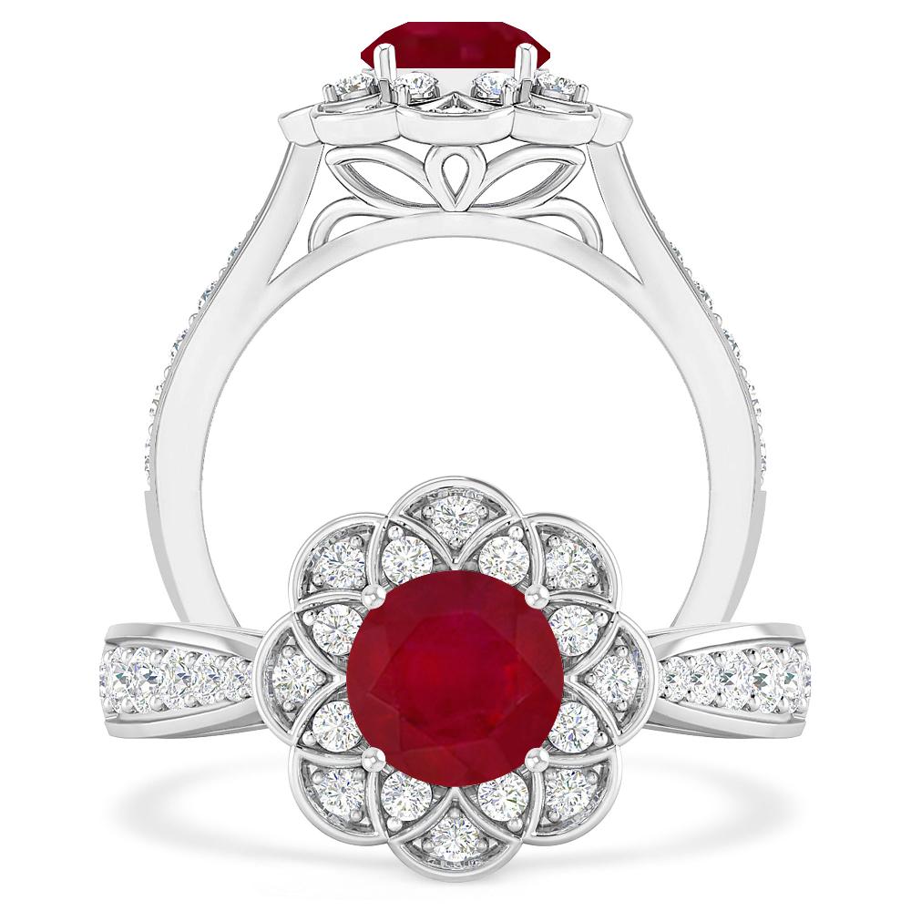 White Gold - Ruby