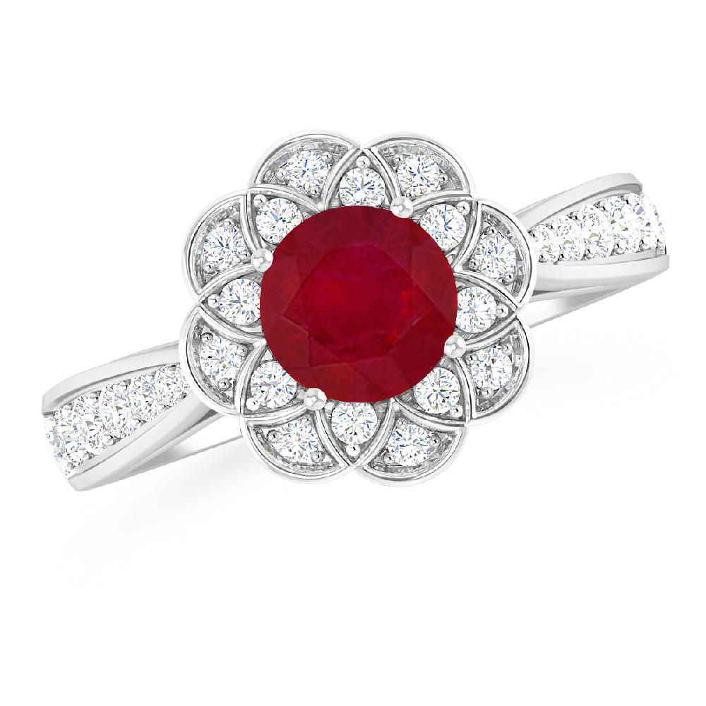 White Gold - Ruby