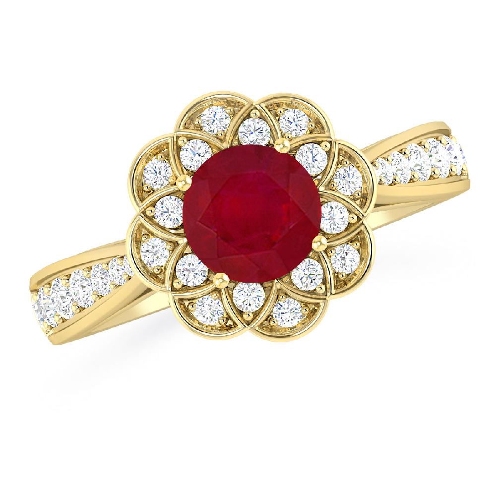 Yellow Gold - Ruby