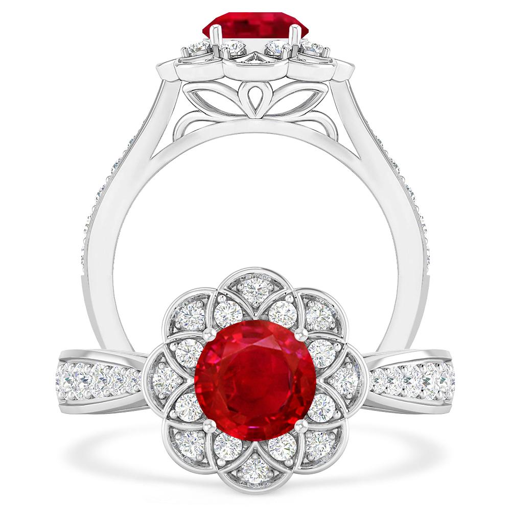 White Gold - Ruby